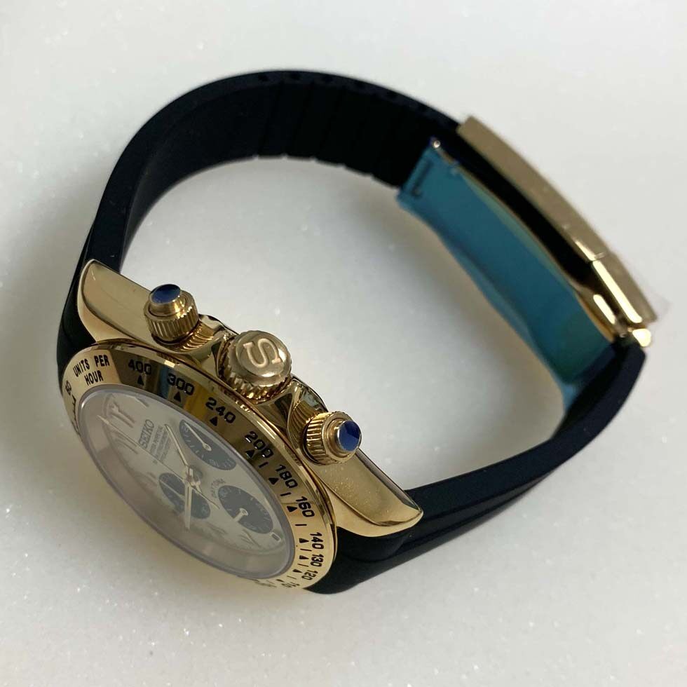 39mm Gold Watch Case Set Sapphire VK63 Movement 28.5mm Dial Watch Parts
