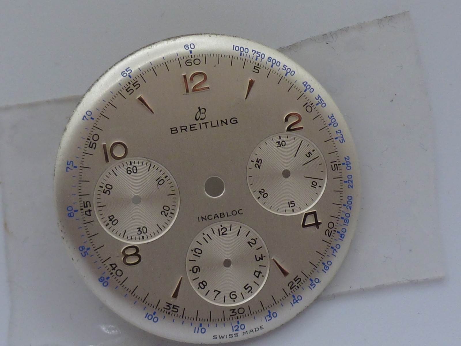 Vintage Breitling Premier Chronograph 787 dial 32,5mm Original gold index
