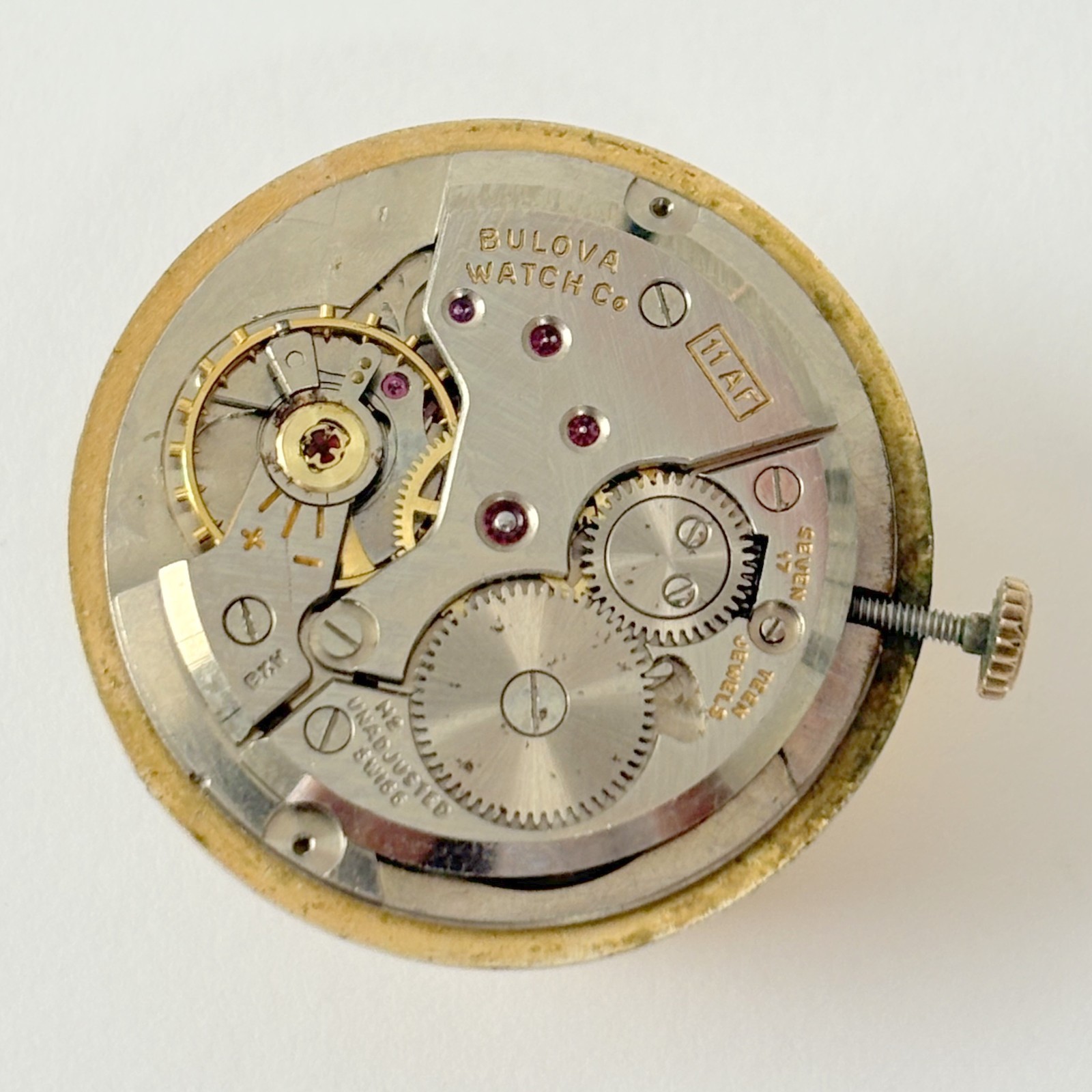 Bulova Cal 11AF Watch Movement Part Balance Fork Spring Bridge Wheel 11AF