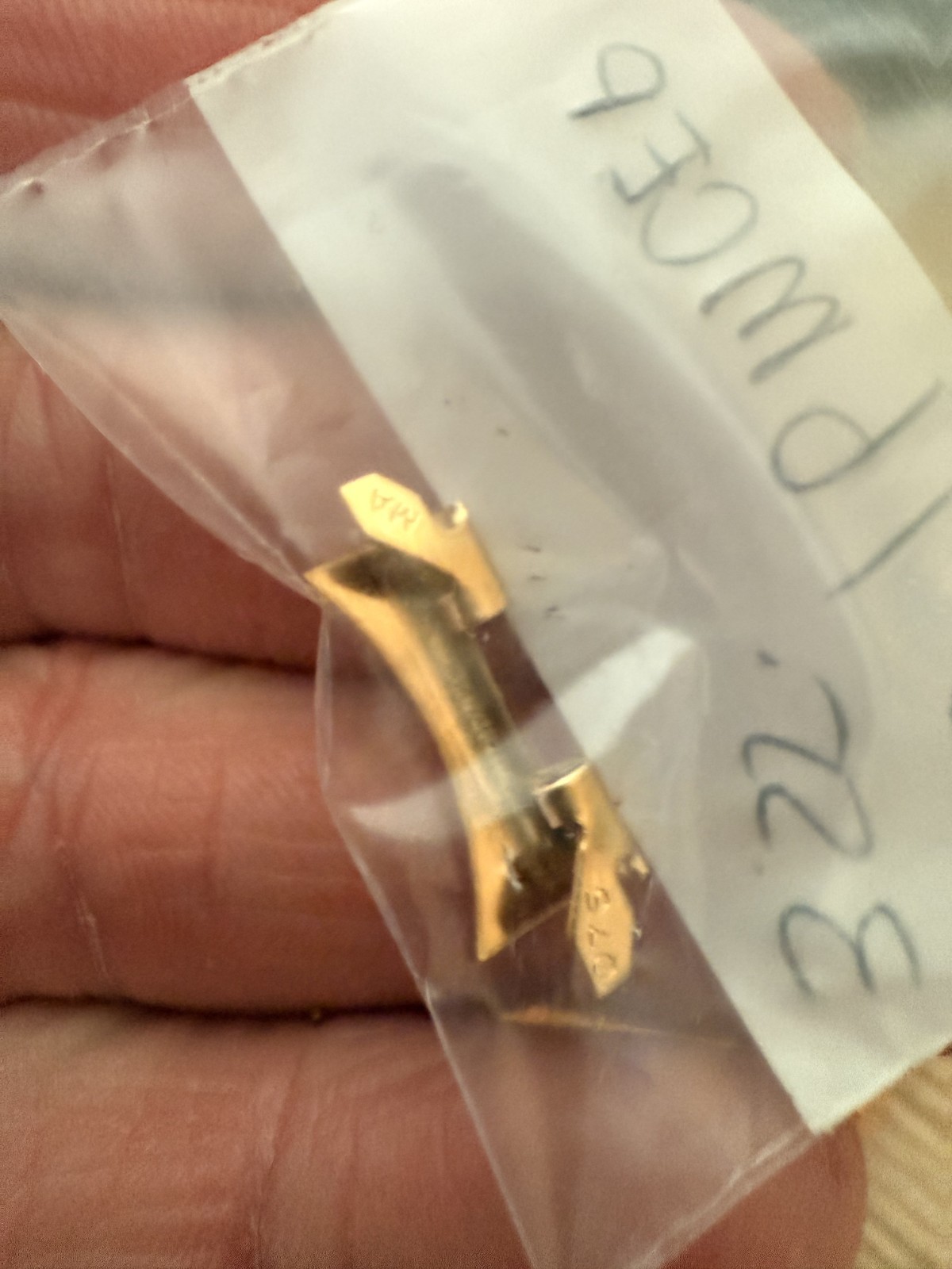 NEW VTG 1980’s Men’s Pulsar Watch Band Link End Piece Gold 18mm # 076MC EP 076MA