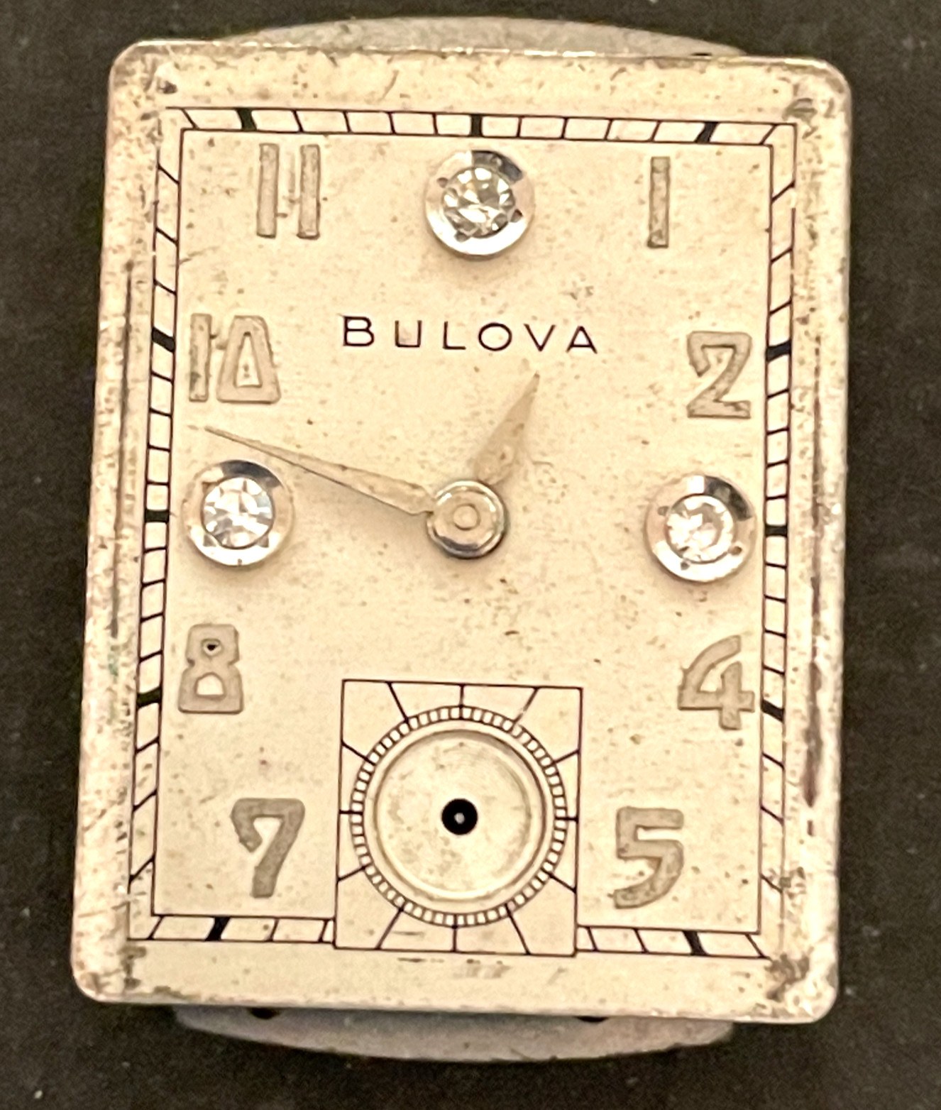 Vintage Bulova Cal 7AK Men’s Watch Movement Parts/Repair Dial 7 AK 21j USA