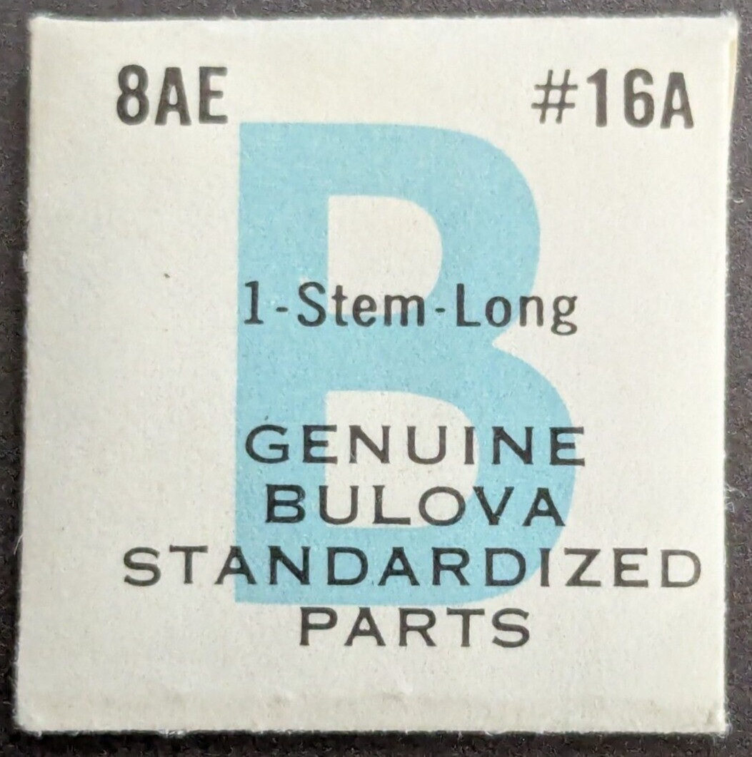 NOS NEW Genuine Bulova Cal. 8AE # 16A Long Winding Stem – Vintage Watch Part