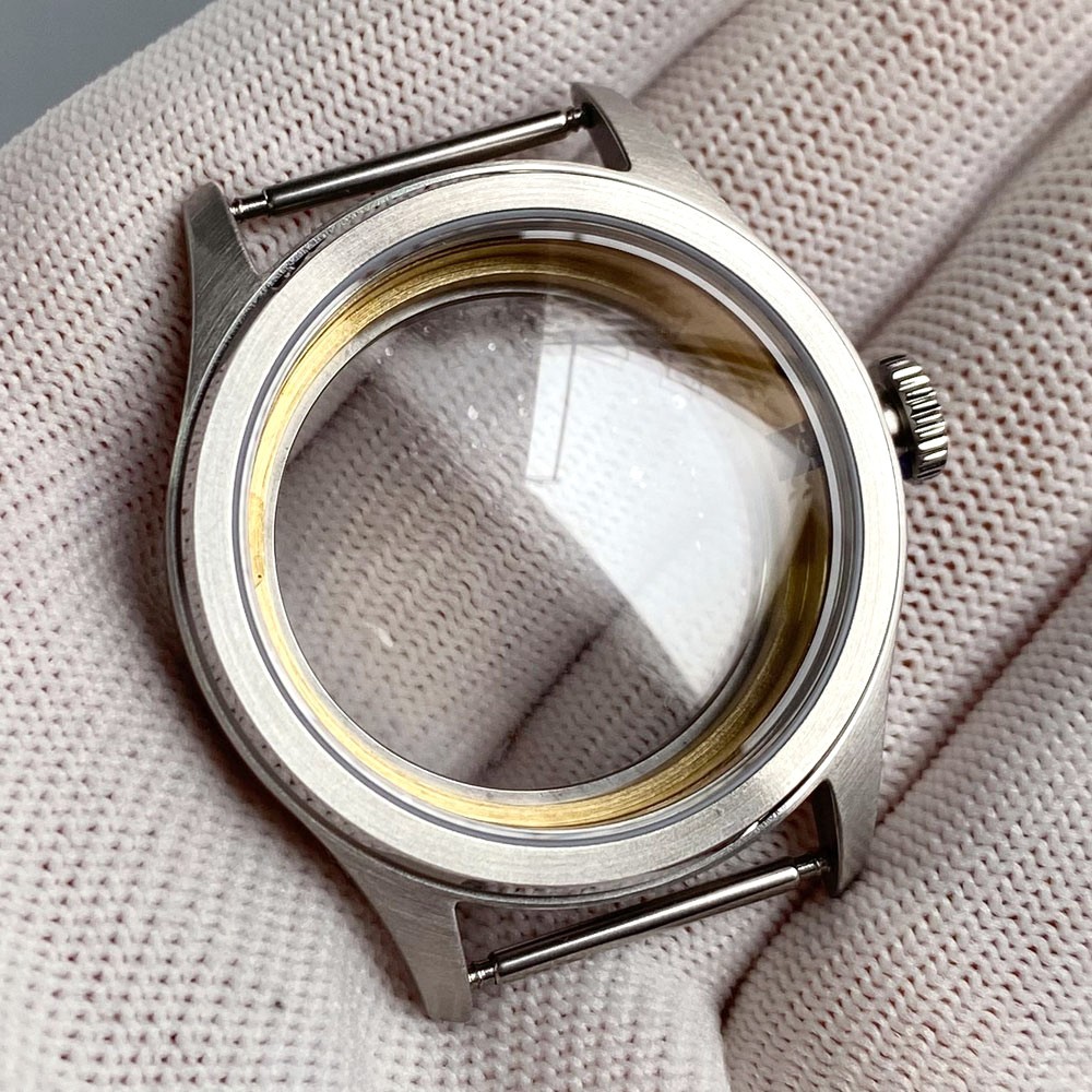 38mm Bow Sapphire Glass Vintage Watch Case For Japan NH35 ETA2824 PT5000 Watch