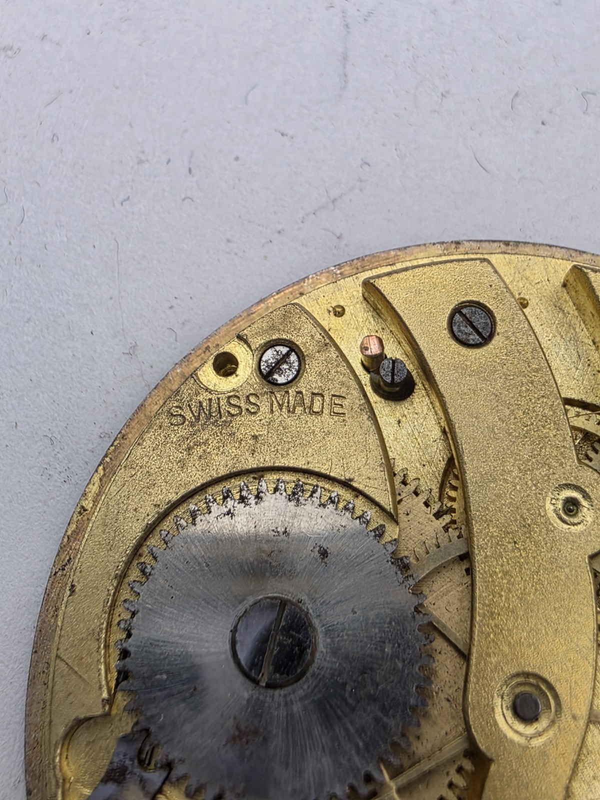 Vintage LANGENDORF 1a Swiss Pocket Watch Movement + Dial 47mm Lot 507