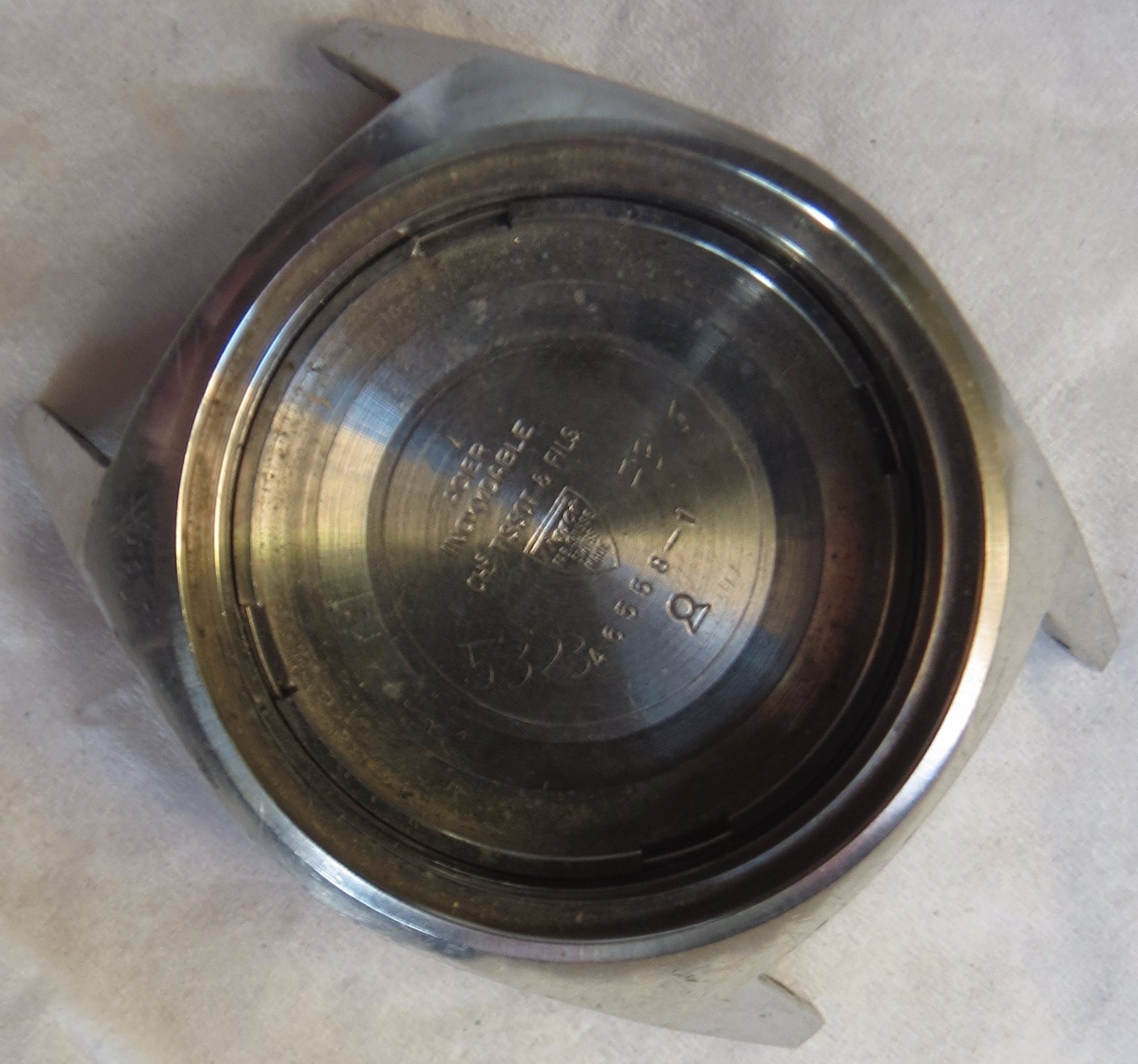 Tissot mens wristwatch steel case screw back ref. 46558-1 35,5 mm. in diameter