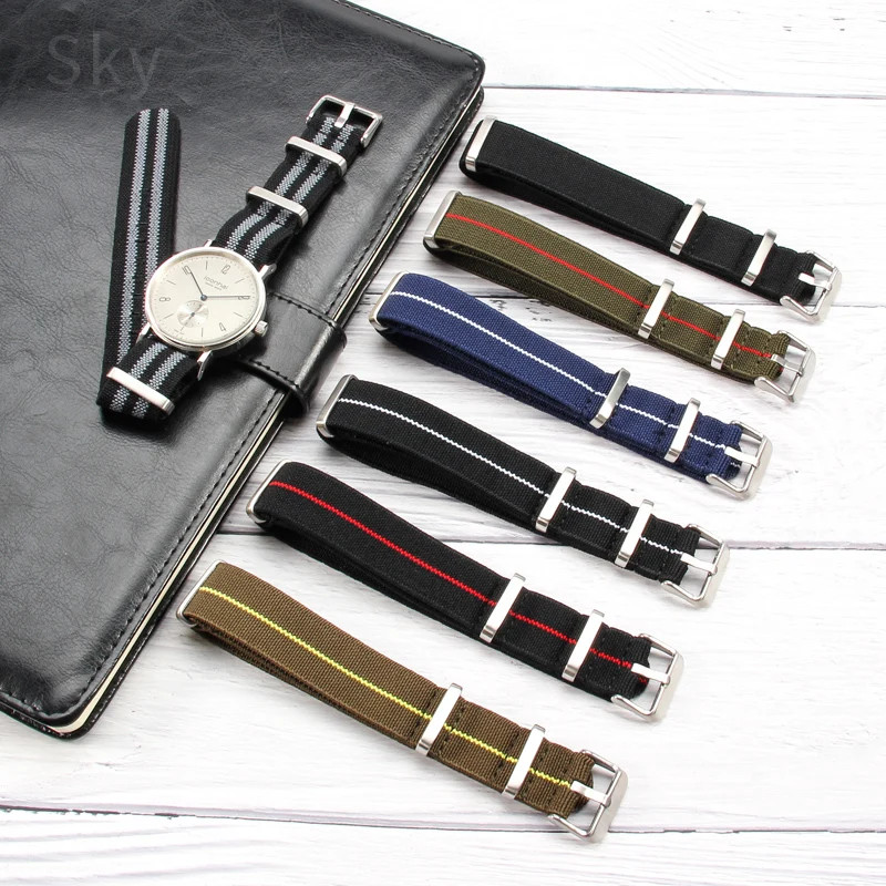 60’S French Army Watch Strap for Nylon Watchband for Rolex Seiko Tudor Rolex Bla
