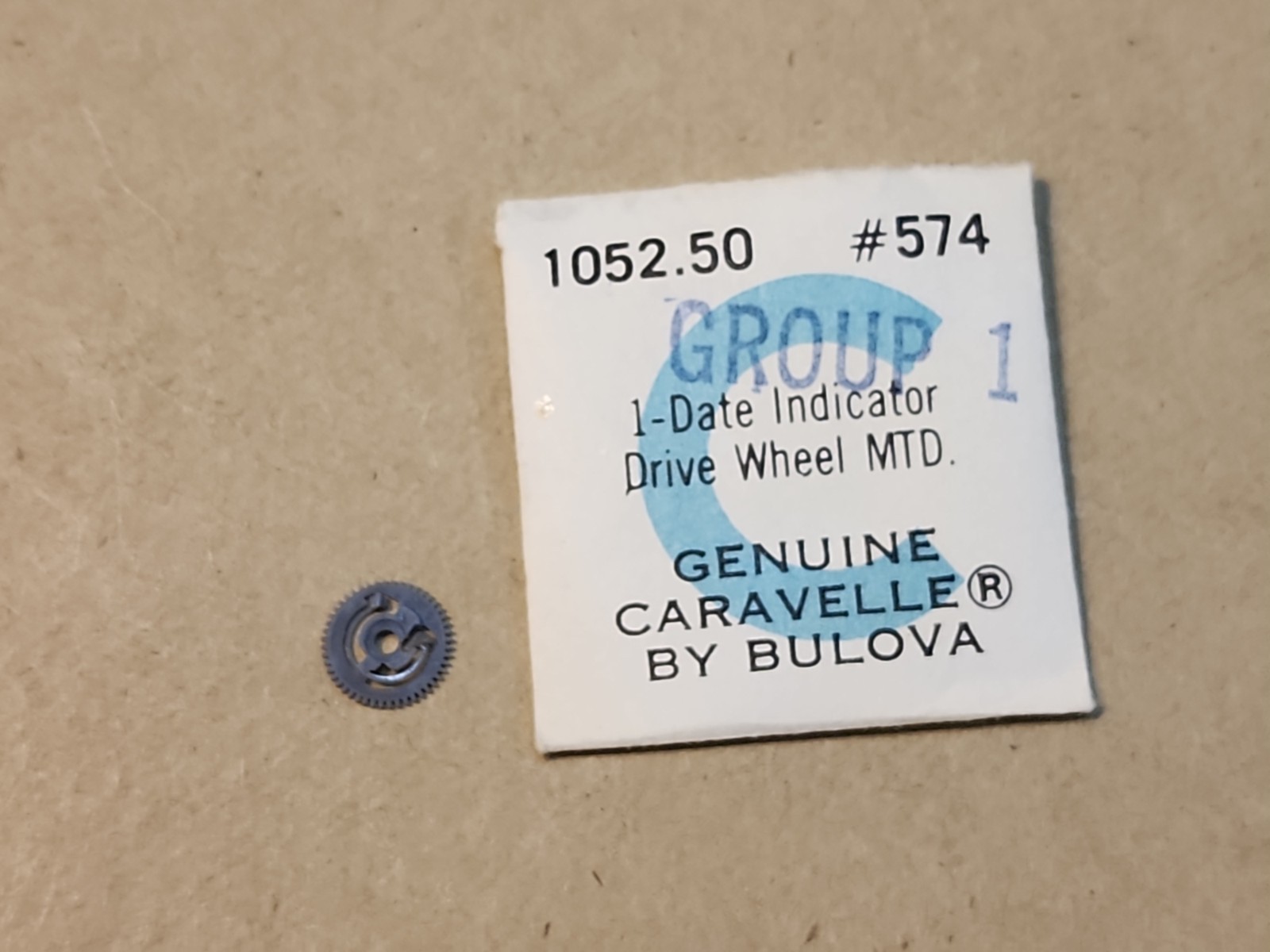 NOS Caravelle By Bulova 1052.50 PN 574 Date Indicator Drive Wheel Parts Spares