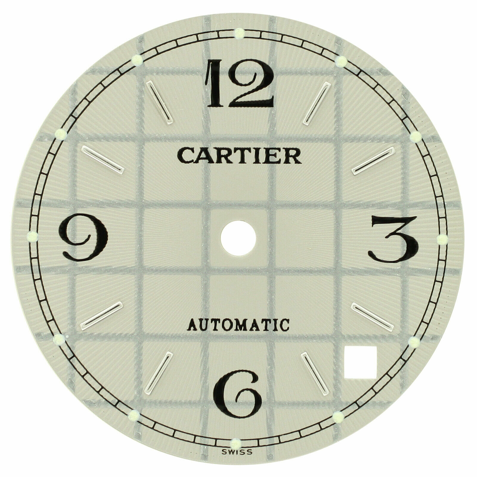 Cartier Pasha C Steel 26 mm Grey Grid Dial for 35 mm Watch