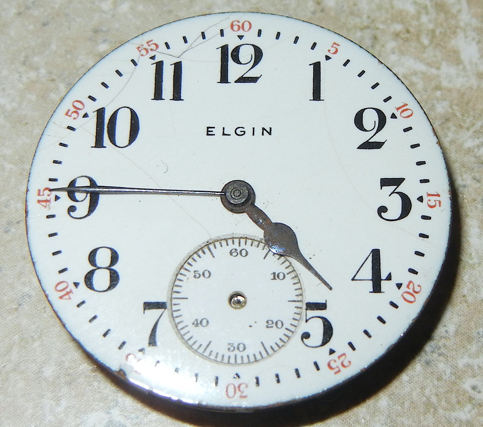 1917 ELGIN 7 JEWELS GRADE 417 WATCH 3/0s MOVEMENT FOR PARTS
