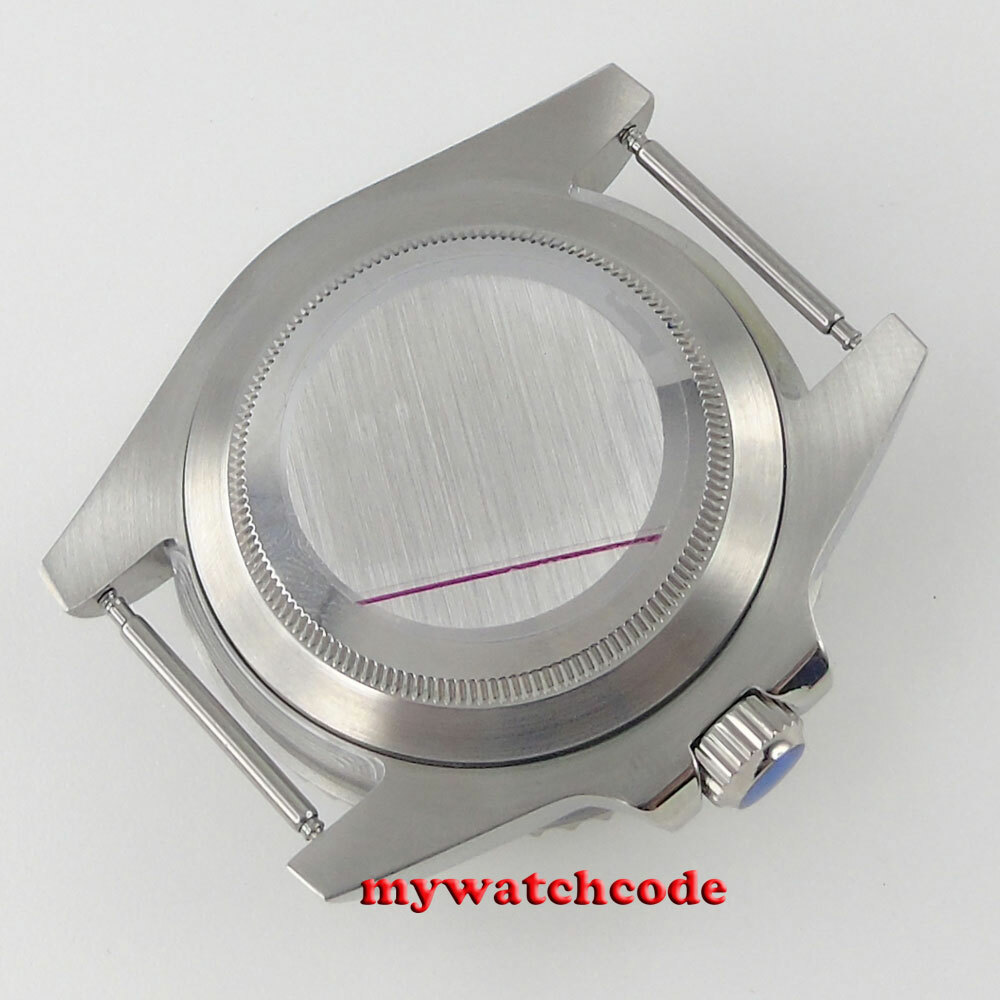 steel 40mm sapphire glass Watch Case fit Japan NH35 NH36 eta 2824 2824 8215 2813