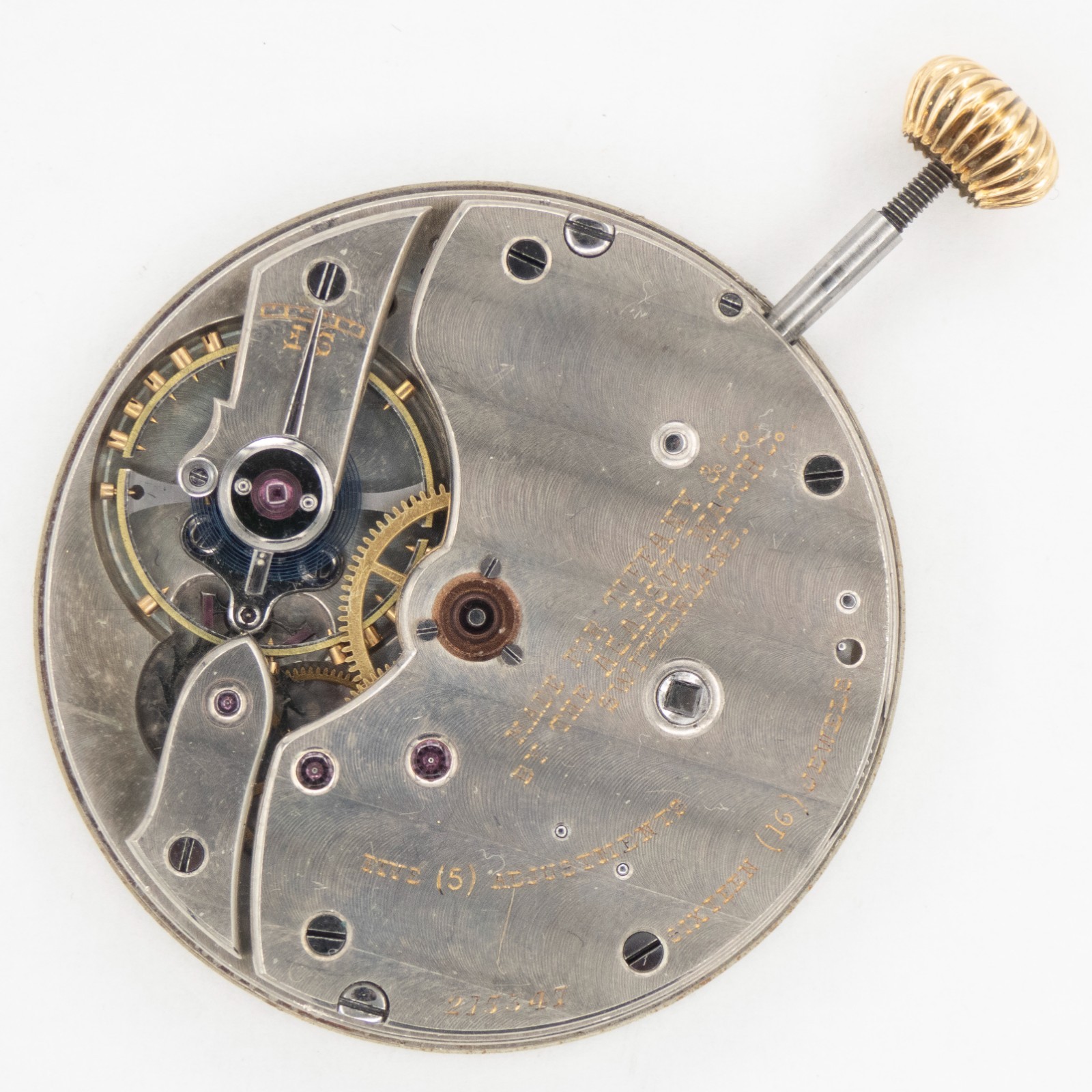 Agassiz for Tiffany & Co. 38.9 x 7.2 mm Antique Pocket Watch Movement, Runs