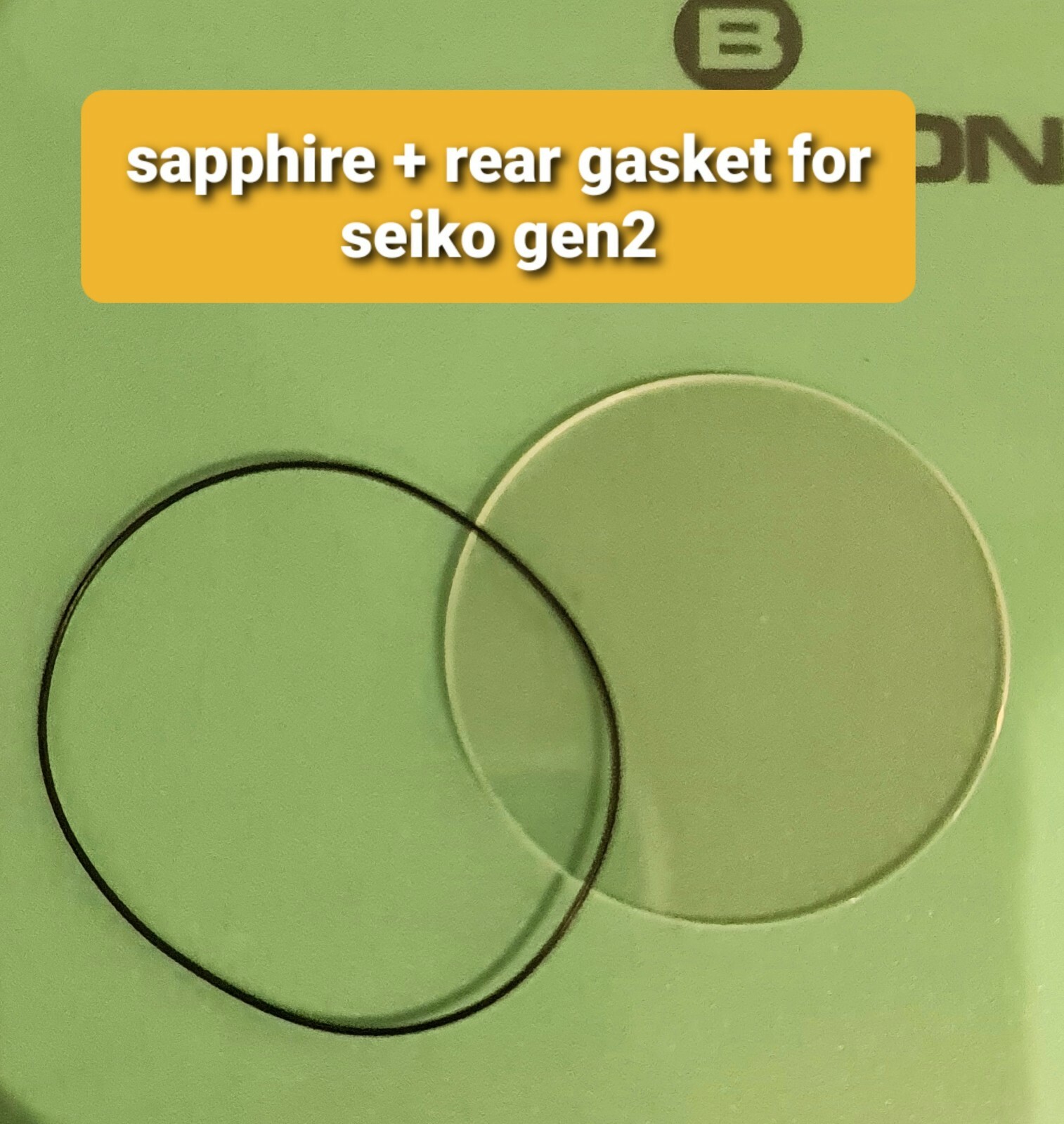 SEIKO PILOT GENERATION 2 CHRONO SAPPHIRE GLASS + REAR GASKET 7T27-7A20 GEN2