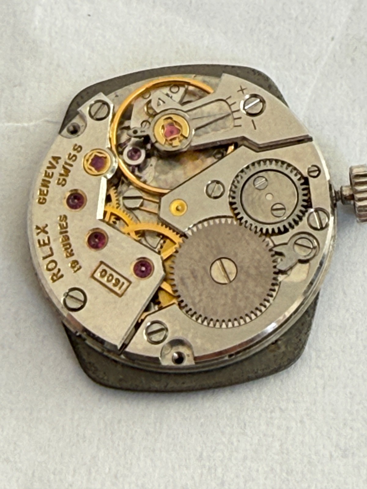 ROLEX Cellini Movement Cal.1600 Hand Ladies gray Dial size 19mmx 23mm working