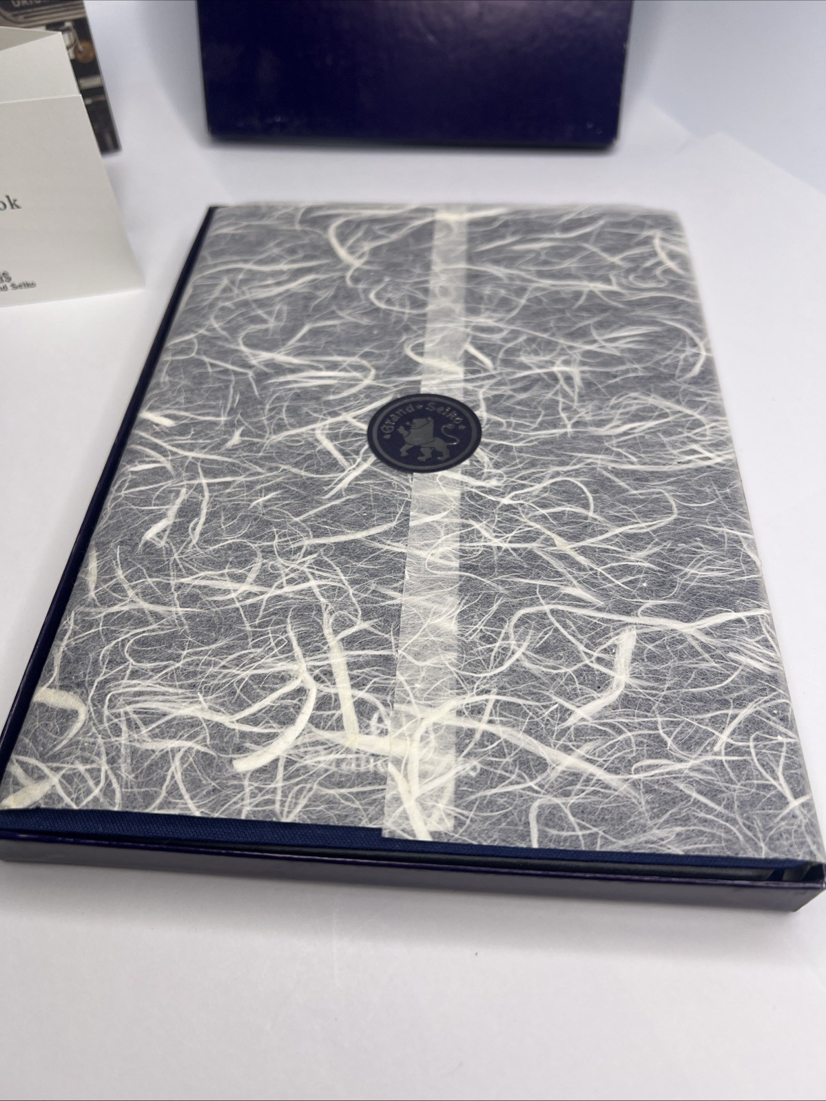Grand Seiko Blue Kawachiya Notebook Journal Diary w/ Outer Box Set