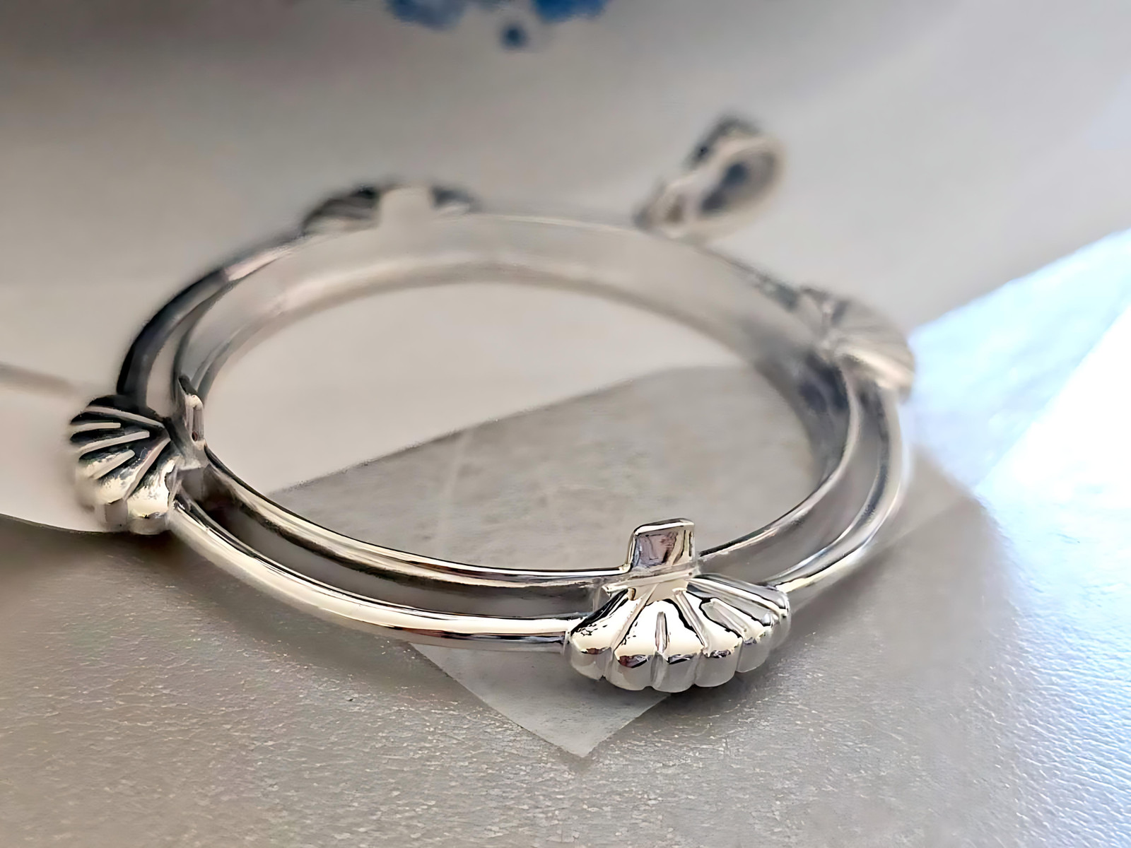 925 Sterling Silver Prong Back Clamshell Edge Bezel for 38mm 1 Dollar Coins