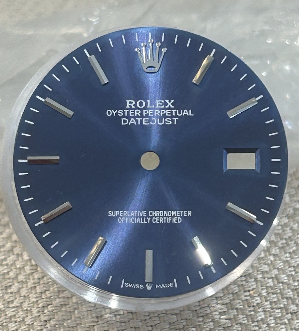 Rolex Mens Datejust Custom Blue Stick Marker Dial For 16014 16030 16234 G2U