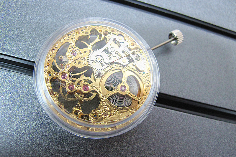 Rose Golden Hollow 17 Jewels 6497 Hand Winding Watch Wristwatch Movement