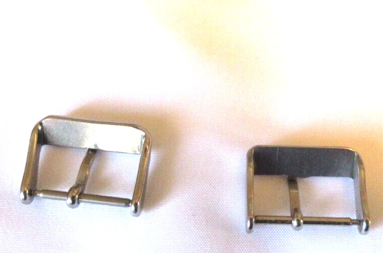 Two Stainless Steel Watch Buckle Clasp Size 18 MM