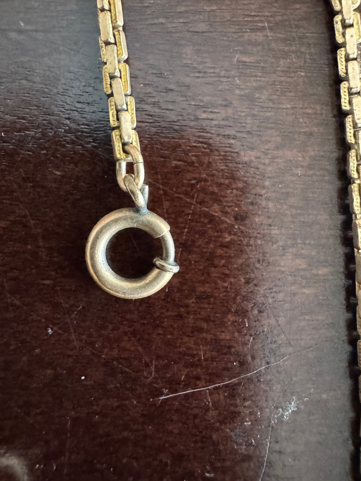 VINTAGE 14.5 INCH SIMMONS POCKET WATCH CHAIN YELLOW GOLD FILLED