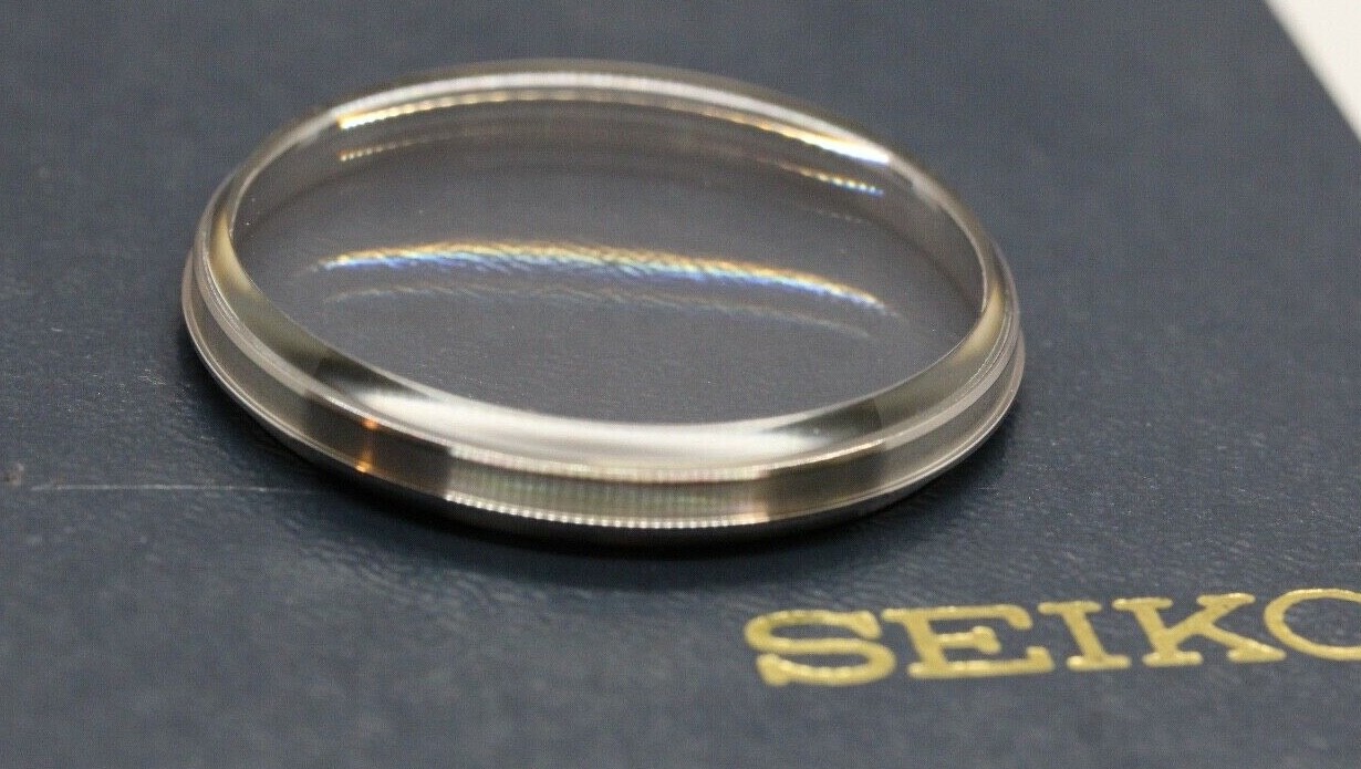 New Bezel W Glass Crystal Seiko Jumbo 6138-3002 6138-3005 6138-3003 365V06GNS
