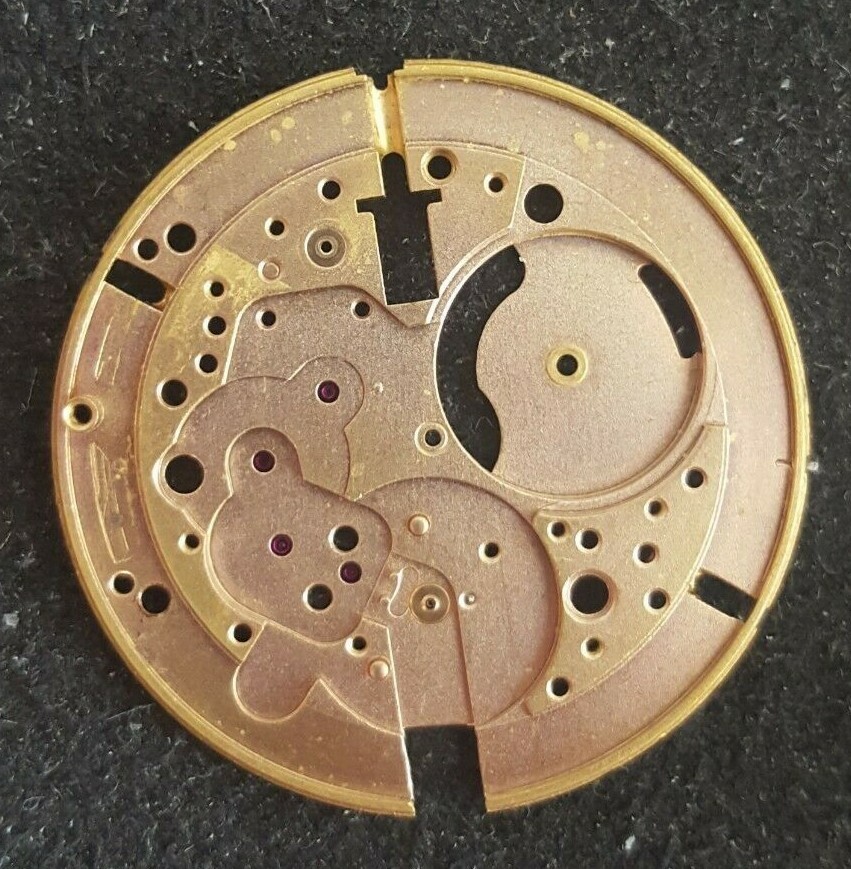 Omega Caliber 342 Part Number 1000 + 1346 (Mainplate + Incabloc Lower)