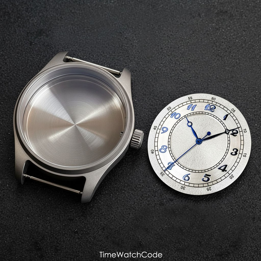 Titanium NH35 Pilot Watch Case 39mm for NH36/38 PT5000 ETA2824 SW200 Miyota8215