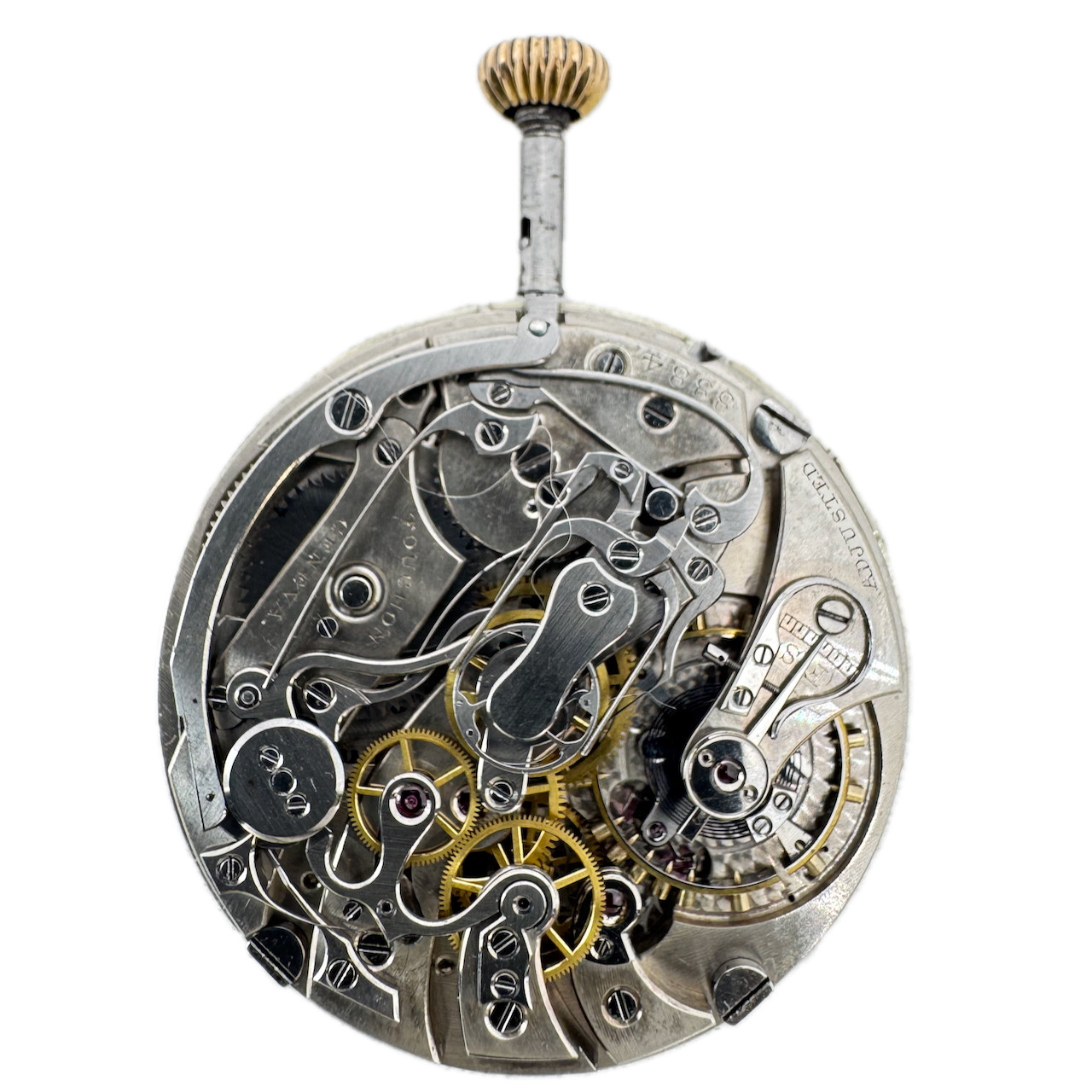 Antique 42mm Touchon Split Second Chronograph Pocket Watch Movement Swiss Rare