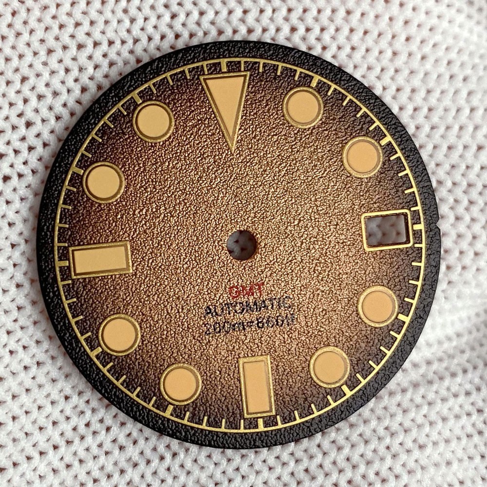 29mm Green Noctilucent GMT sterile Watch Dial fit NH34 NH34A Movement Watch Part