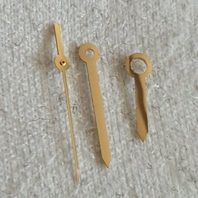 ETA Caliber 956.412, 256.111 Gold Plated Hour, Minute and Center Second Hands