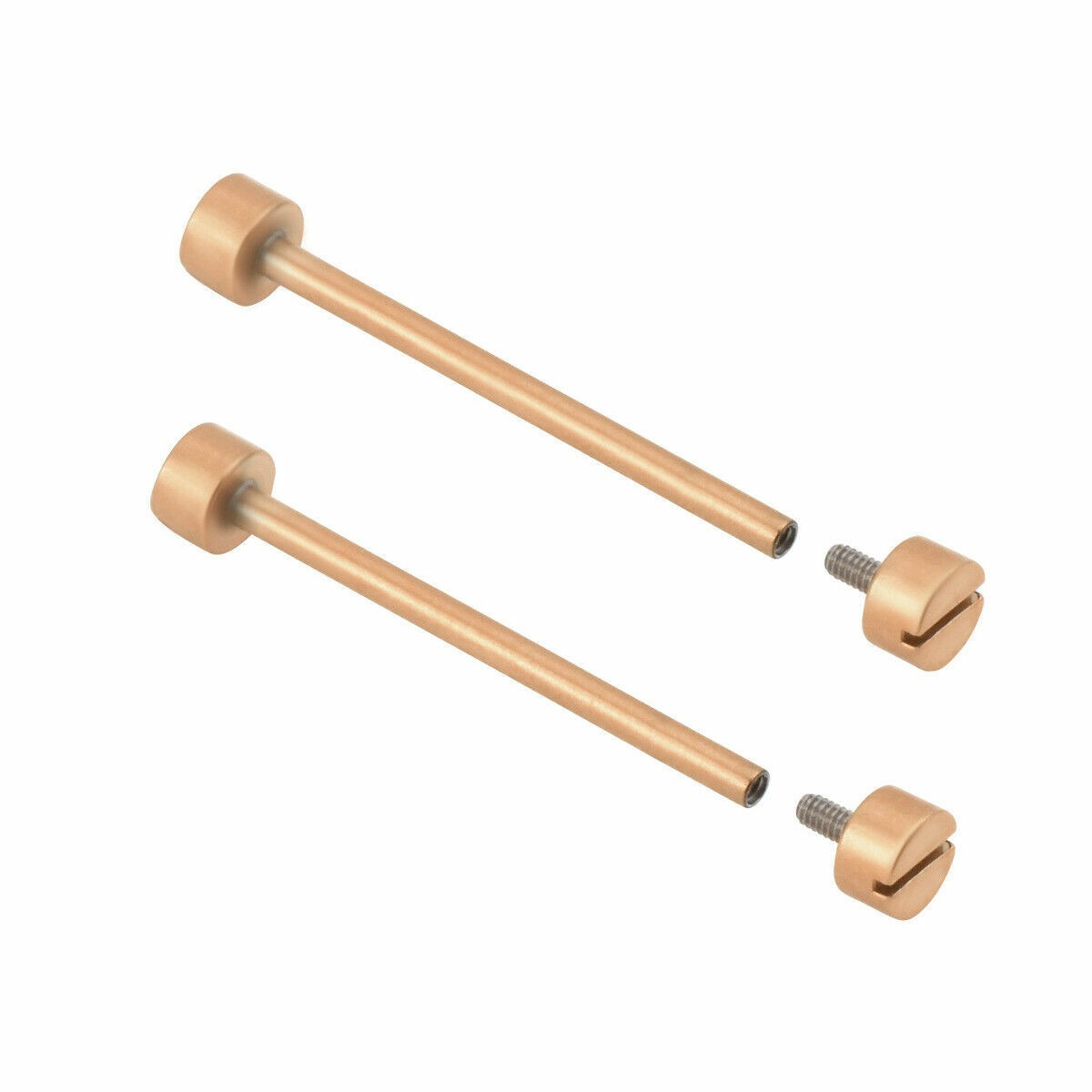 24MM TUBE & SCREW PIN FIT FOR CARTIER PASHA WATCH STRAP BAND ROSE GOLD