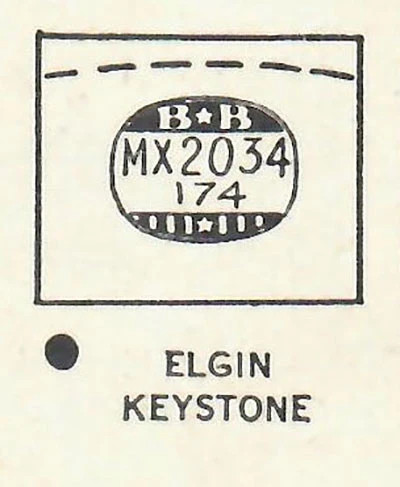 ELGIN : 5703- Rectangle 20.3mm x 17.4mm