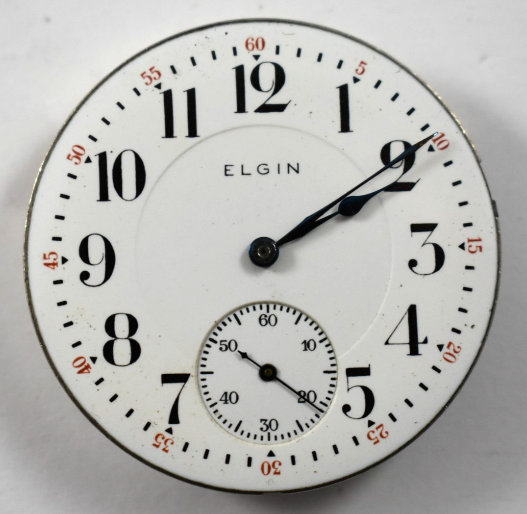 Vintage Elgin Grade 382 16s 17J OF Pocket Watch Movement lot.we