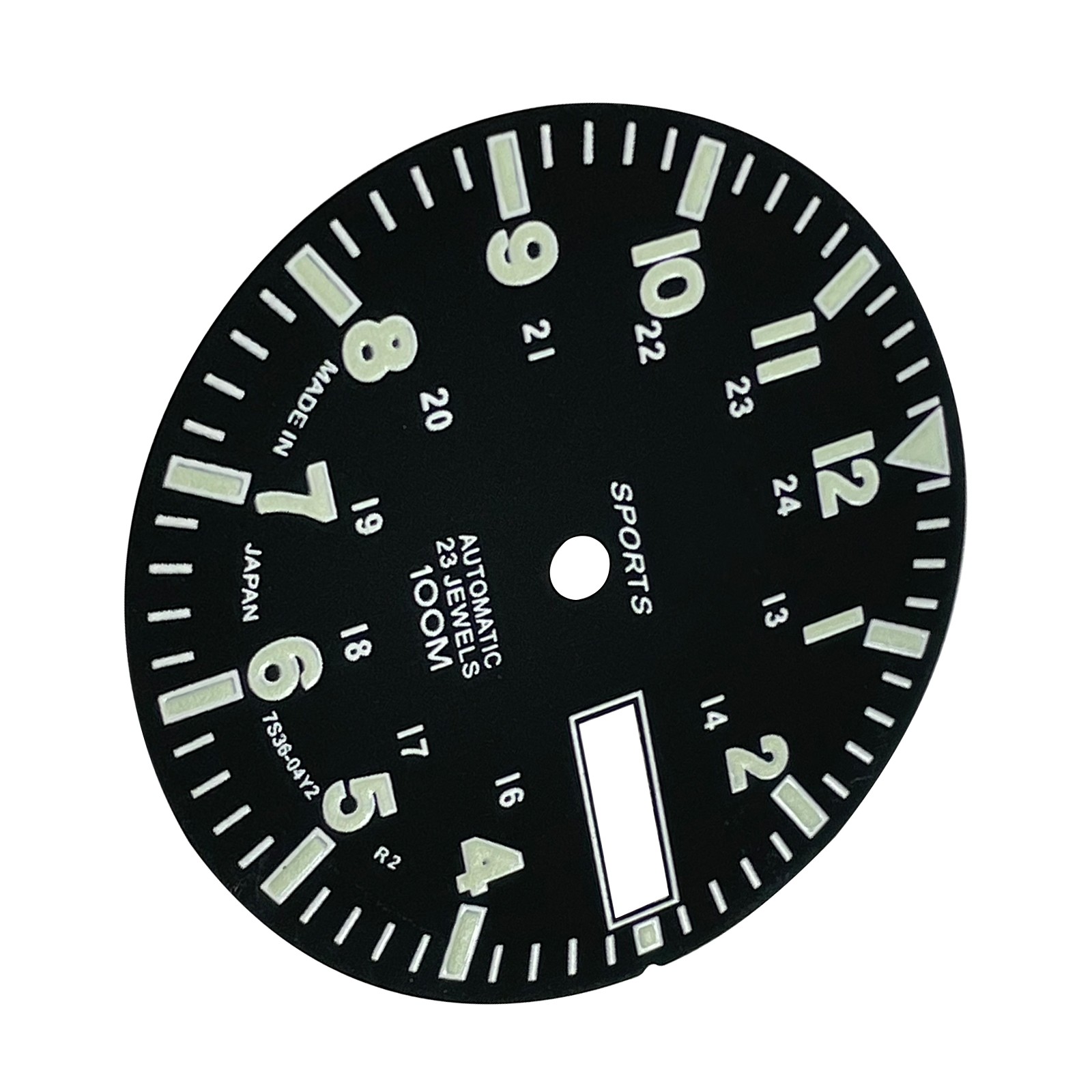 28.5mm C3 Green Luminous Watch Dial Face for NH36A Automatic Mechanical Movement