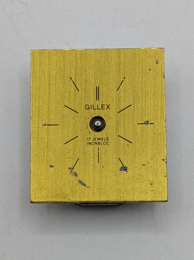 PUW 1177 Gillex Manual Wind Watch Movement Dial For Part Repair See Photo 13.5mm