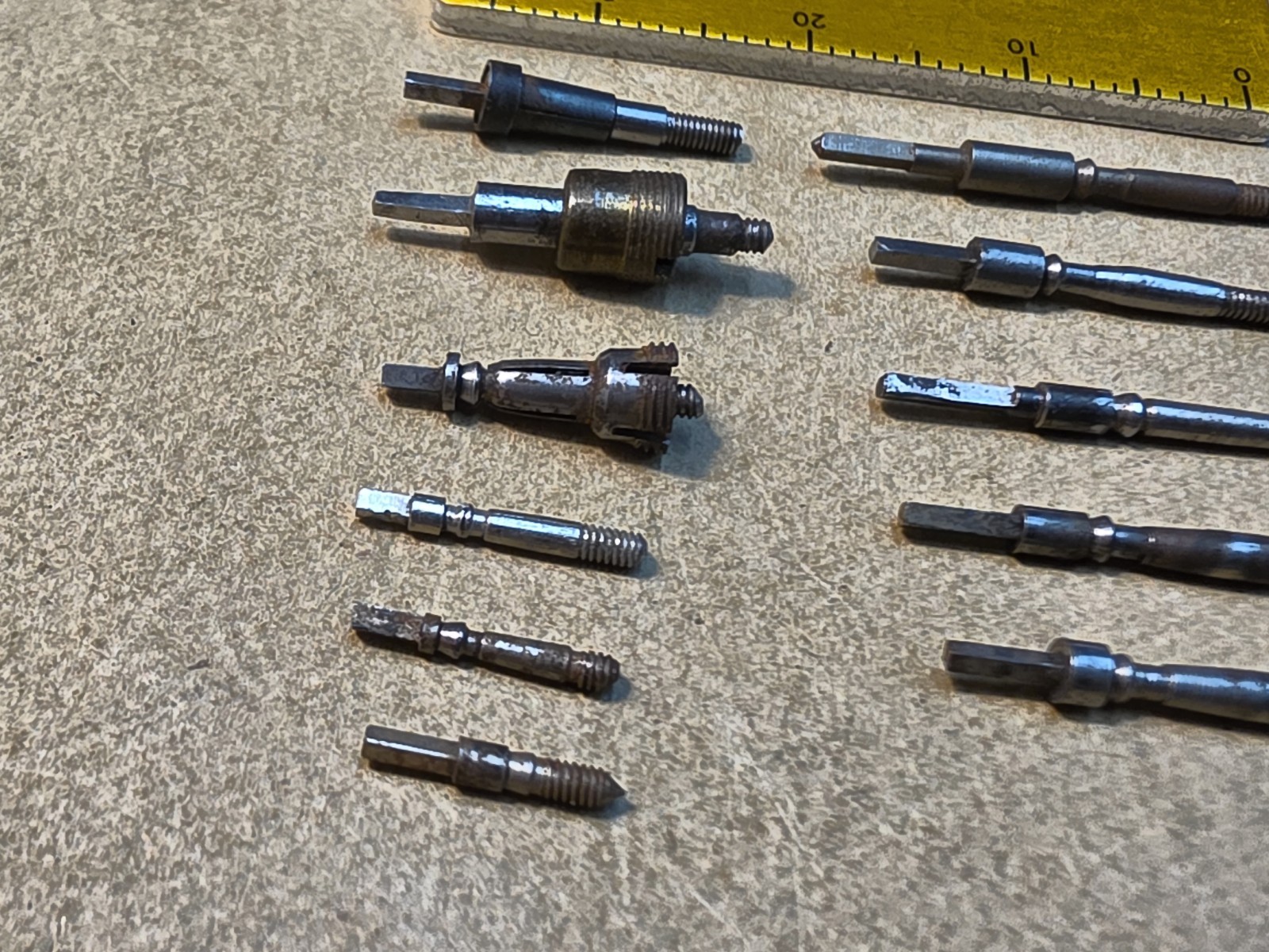 Lot Of 8 Mixed American Pocket Watch Stems And 3 Stems W/Sleeves-12s Squares