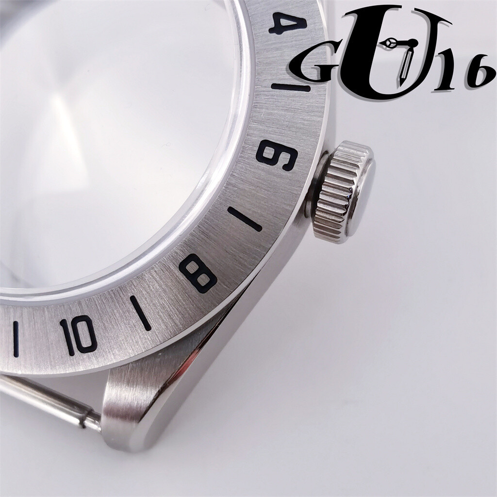 39mm NH35 Domed Watch Case Silver fit NH36 NH34 ETA2824 PT5000 movement