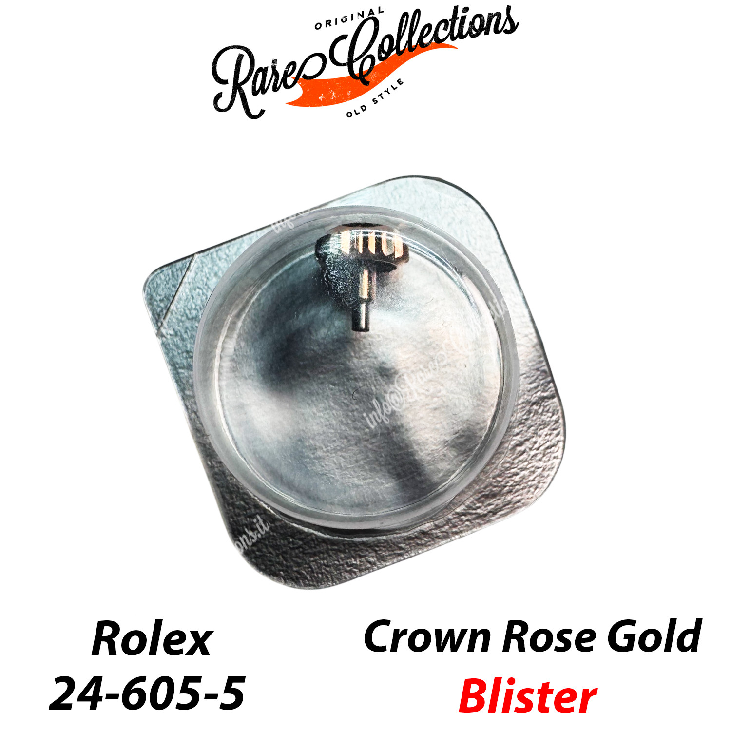 Rose Gold Crown New Blister NOS for Rolex (code 24-605-5) Crown X1