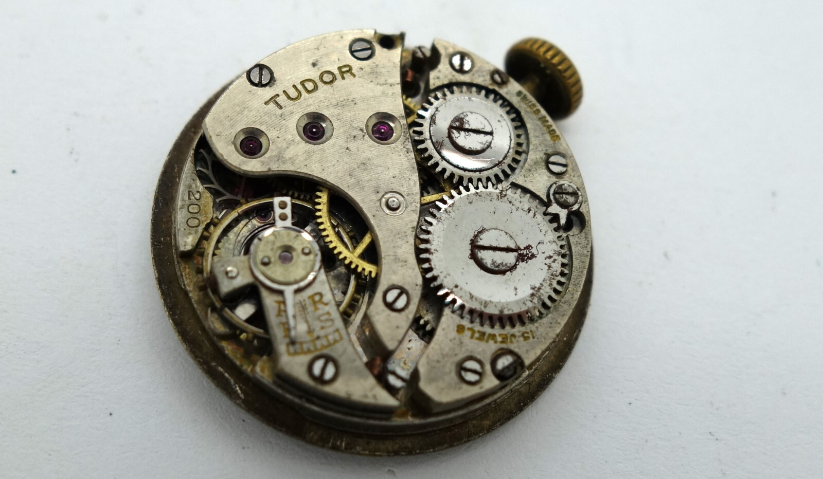 Tudor made by Rolex early gents watch movement and dial