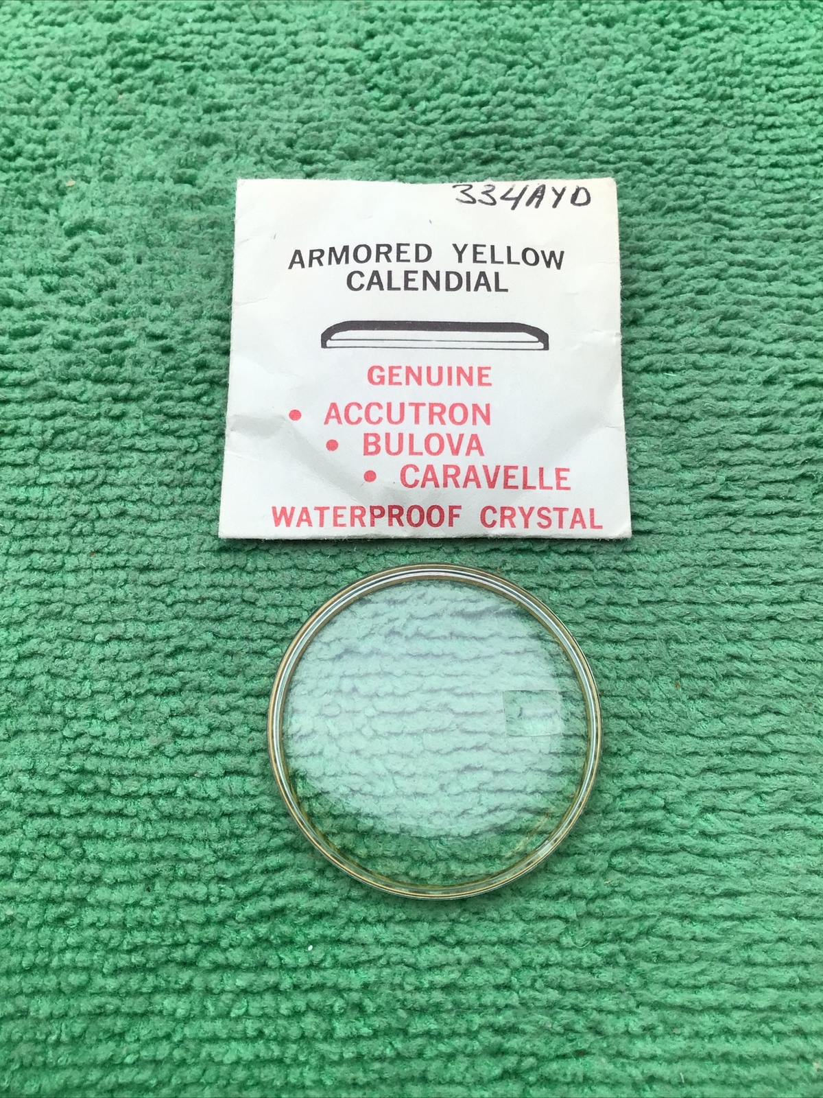 Genuine Bulova Accutron Part # 334 AYD Watch Crystal