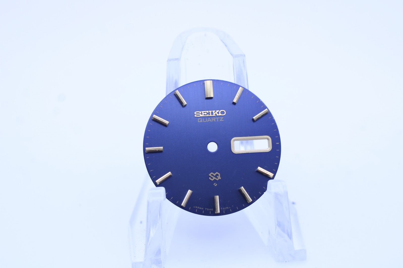 SEIKO SQ 7546-806L NOS BLUE WRIST WATCH DIAL (LT)