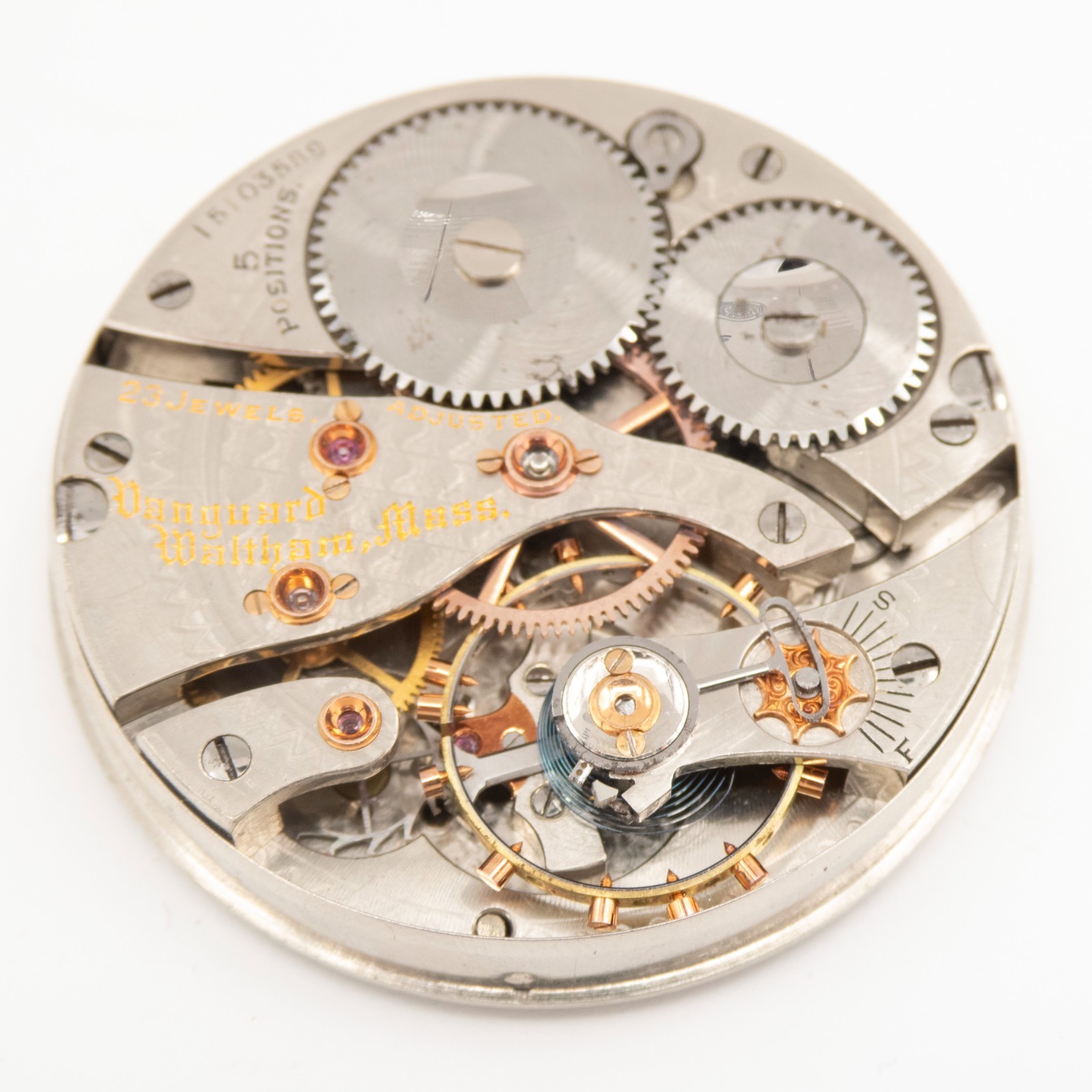 Waltham Railroad Grade Vanguard 16-Size 23-Jewel Antique Pocket Watch Movement
