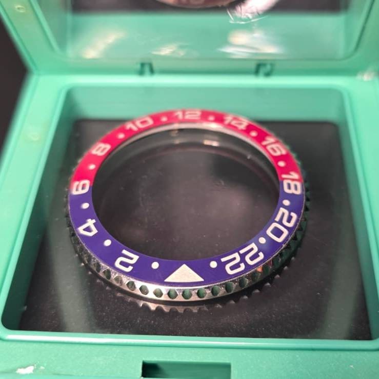 Custom Made Watch Bezel And Insert Fits Rolex GMT Master II Pepsi 116710 126710