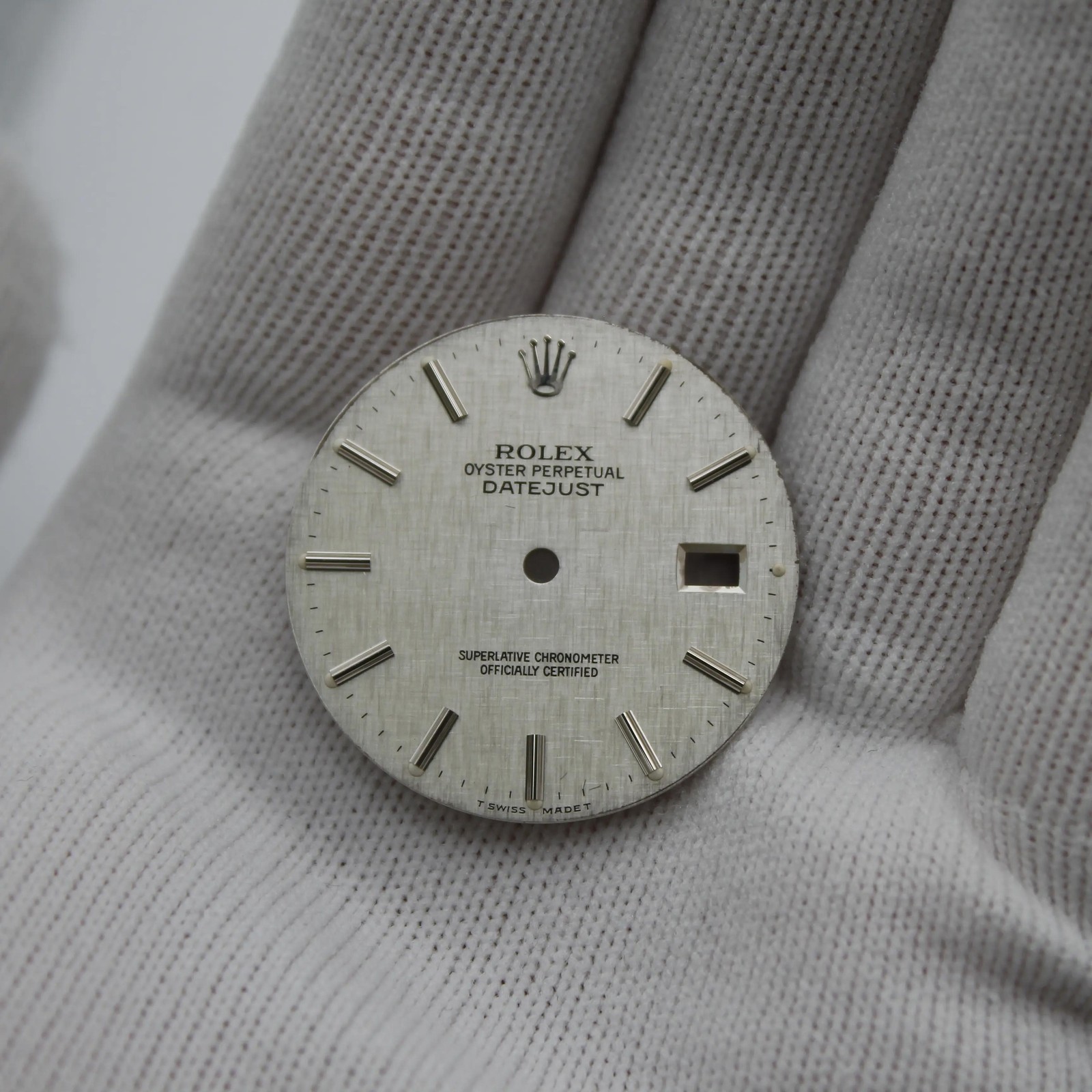 Rolex Oyster Perpetual Datejust Silver Linen Dial 16014 16220 16234