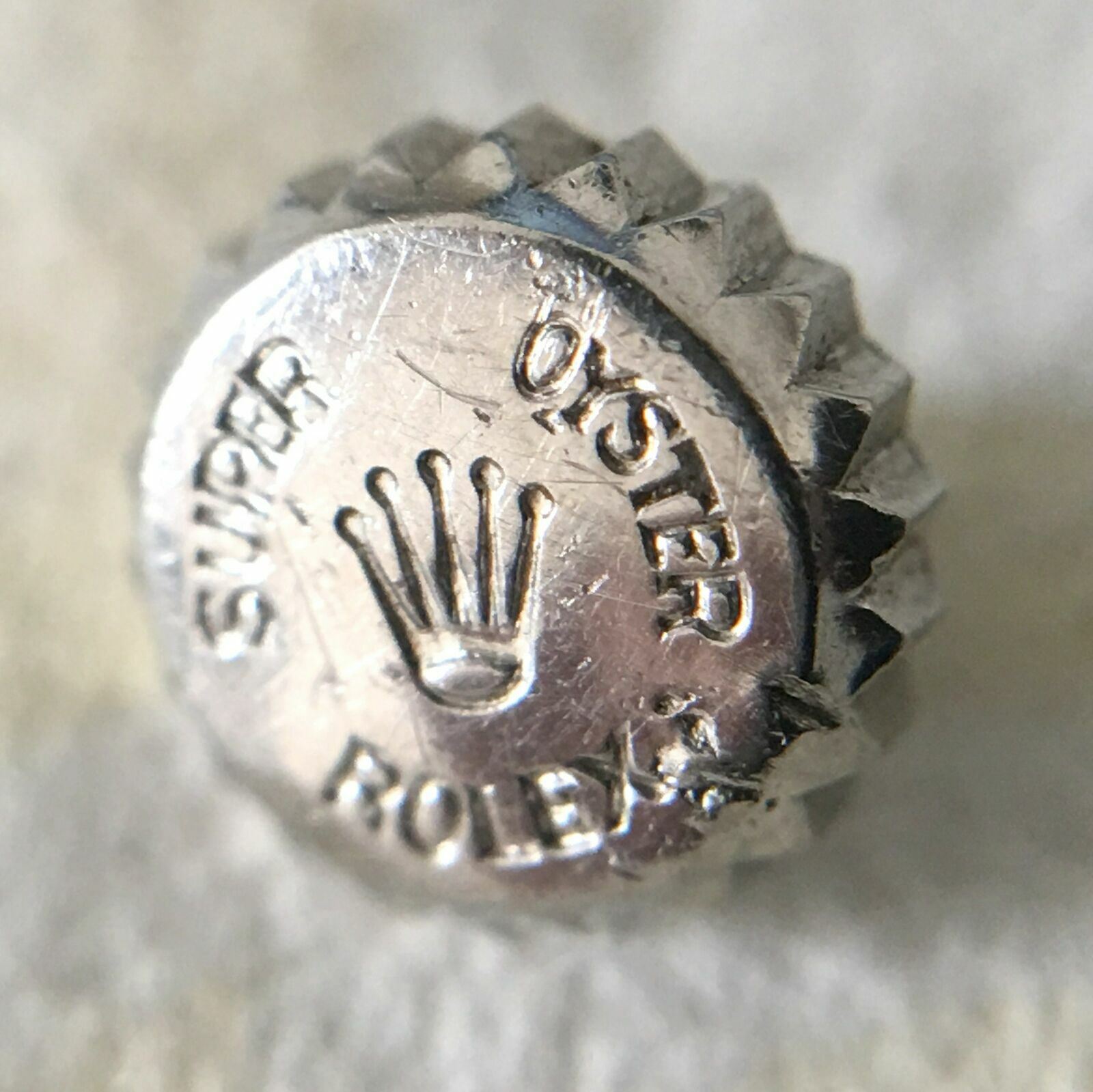 ROLEX SUPER OYSTER STAINLESS STEEL VINTAGE CROWN 100% GENUINE #W1139