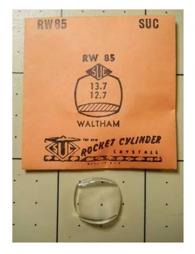 SUC RW85 Watch Crystal For Waltham – 13.7 x 12.7 mm – Replacement / Repair Part