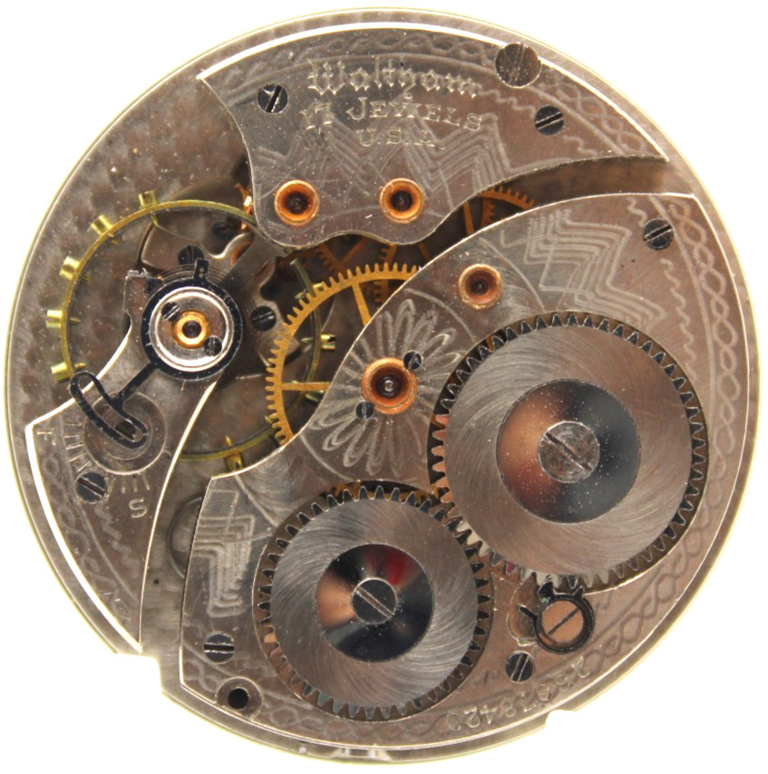 1928 WALTHAM POCKET WATCH MOVEMENT 26678420 GRADE 225 12s 17j (F4D2)