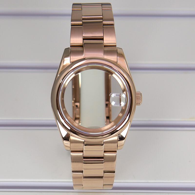 36mm/39mm Curved Bezel Watch Case Stainless Strap For SeikoNH35 NH36 Miyota8215