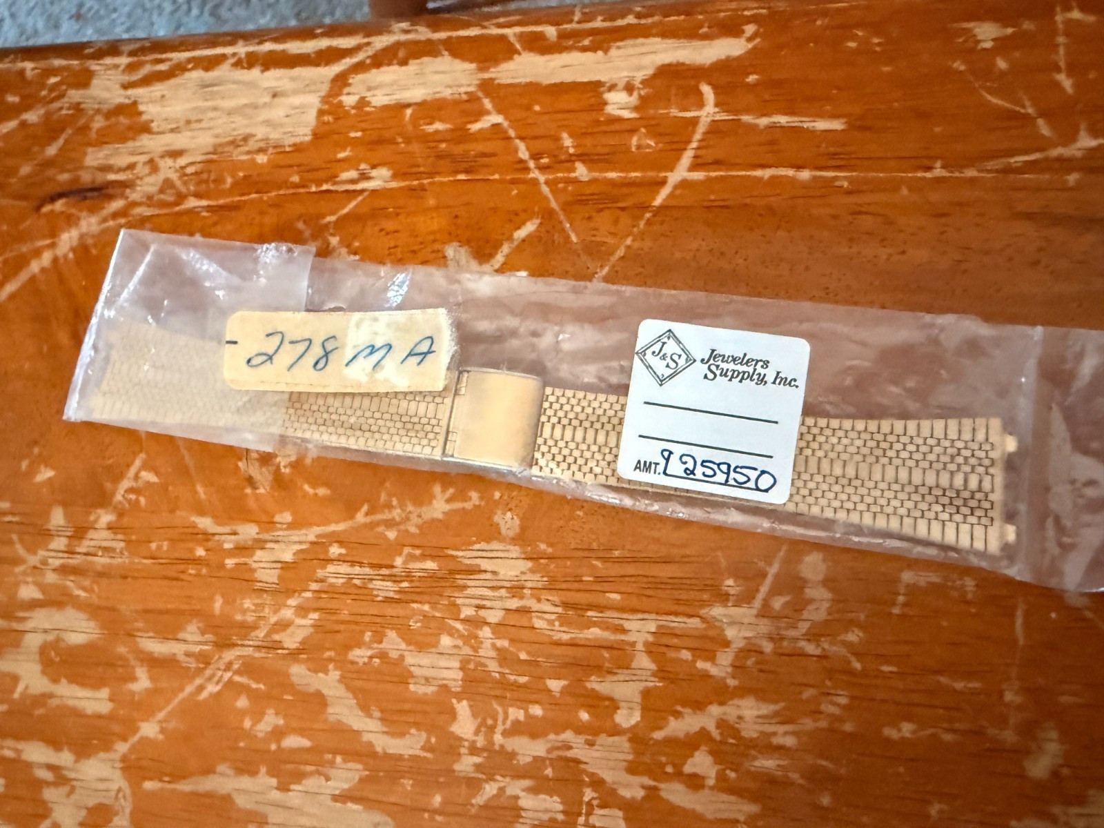 NEW VTG 1970’s Men’s Watch Band Seiko Lorus Gold SS Tapered 20mm # 278MA clasp
