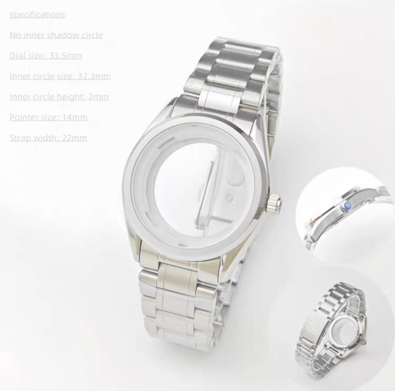 NH35 Dial 33.5mm No Luminous Desert Pattern GS Case for NH35 Movement Watch Part