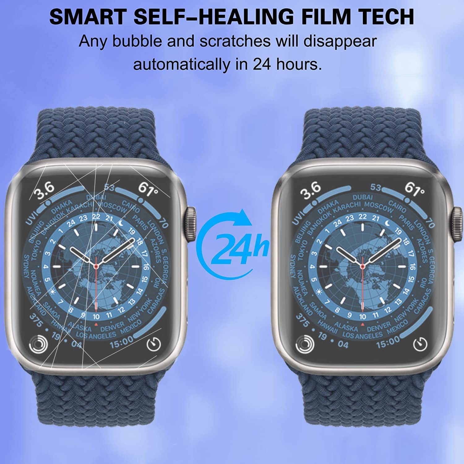[4-Packs] Privacy Screen Protector Compatible for Apple Watch 44mm SE Series …